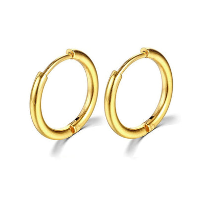 2024 New Simple Stainless Steel Small Hoop Earrings for Women Men Cartilage Ear Piercing Jewelry Pendientes Hombre Mujer