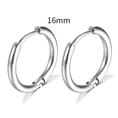 2024 New Simple Stainless Steel Small Hoop Earrings for Women Men Cartilage Ear Piercing Jewelry Pendientes Hombre Mujer