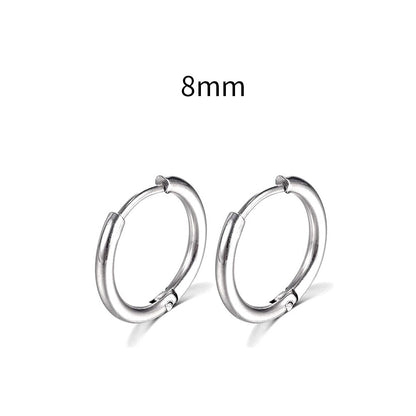 2024 New Simple Stainless Steel Small Hoop Earrings for Women Men Cartilage Ear Piercing Jewelry Pendientes Hombre Mujer