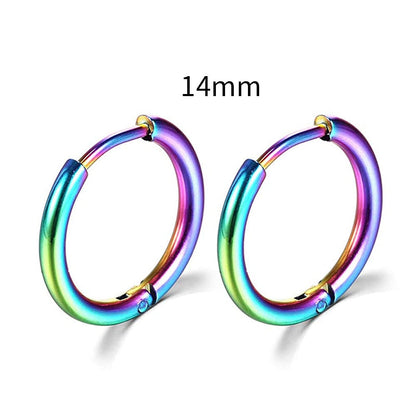 2024 New Simple Stainless Steel Small Hoop Earrings for Women Men Cartilage Ear Piercing Jewelry Pendientes Hombre Mujer