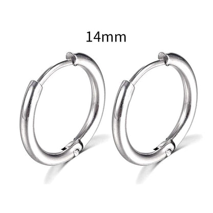 2024 New Simple Stainless Steel Small Hoop Earrings for Women Men Cartilage Ear Piercing Jewelry Pendientes Hombre Mujer