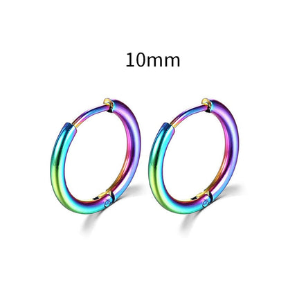 2024 New Simple Stainless Steel Small Hoop Earrings for Women Men Cartilage Ear Piercing Jewelry Pendientes Hombre Mujer