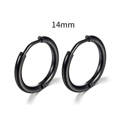 2024 New Simple Stainless Steel Small Hoop Earrings for Women Men Cartilage Ear Piercing Jewelry Pendientes Hombre Mujer